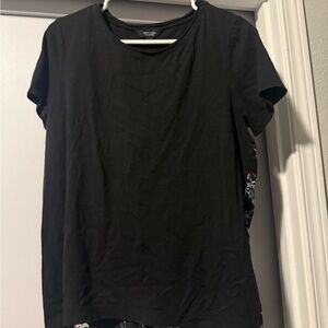 Simply Vera Vera Wang Black Short Sleeve Tee
